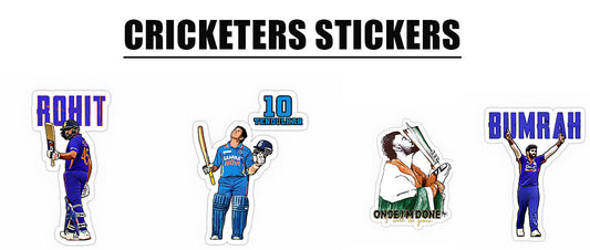 Buy Premium Cricketers Stickers Online at Inkyprinty