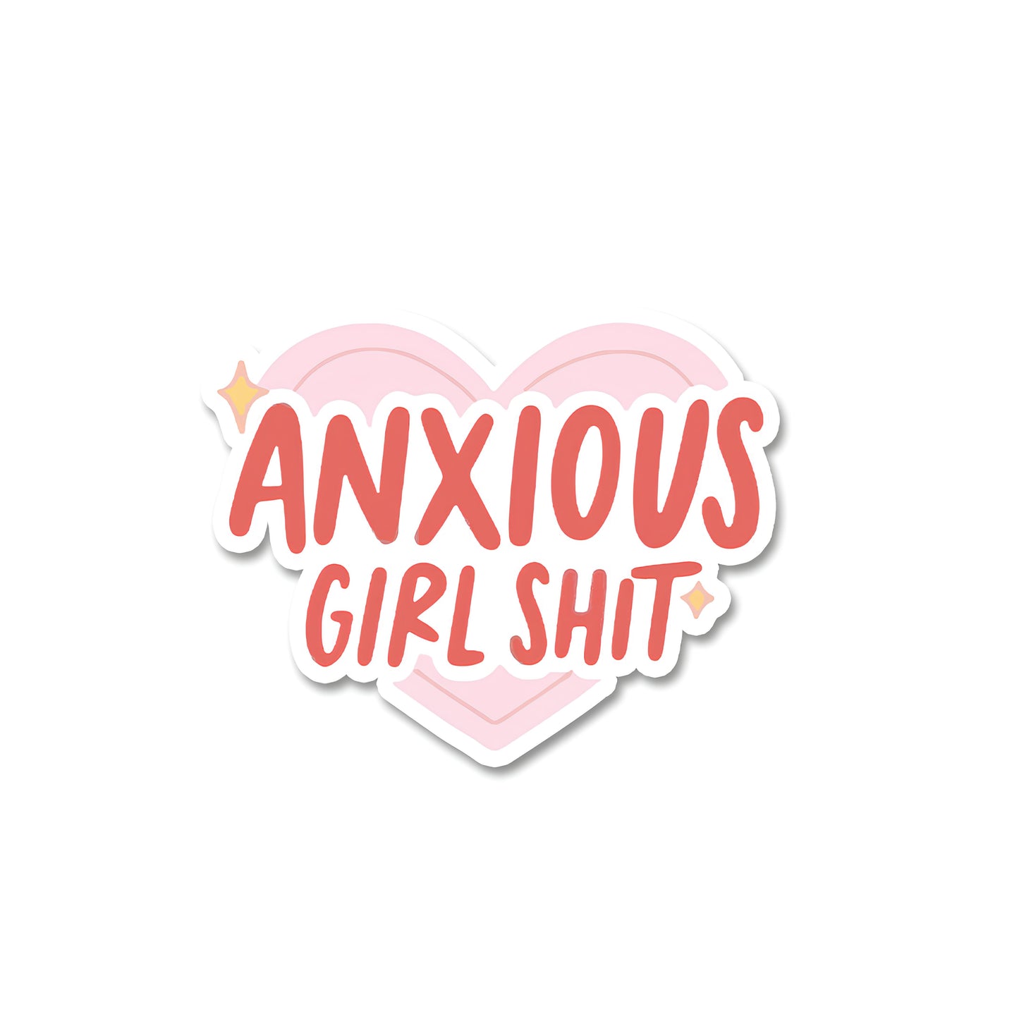 Anxious girl shit sticker