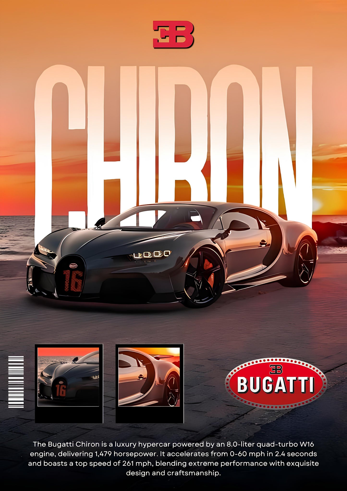 BUGATI CHIRON POSTER