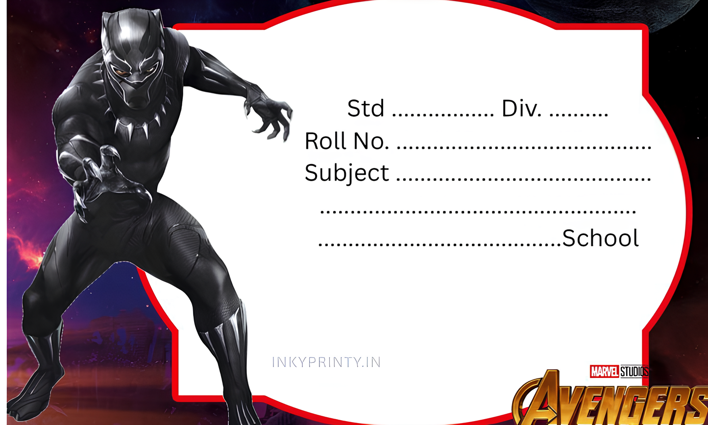 Blackpanther Name slip-10