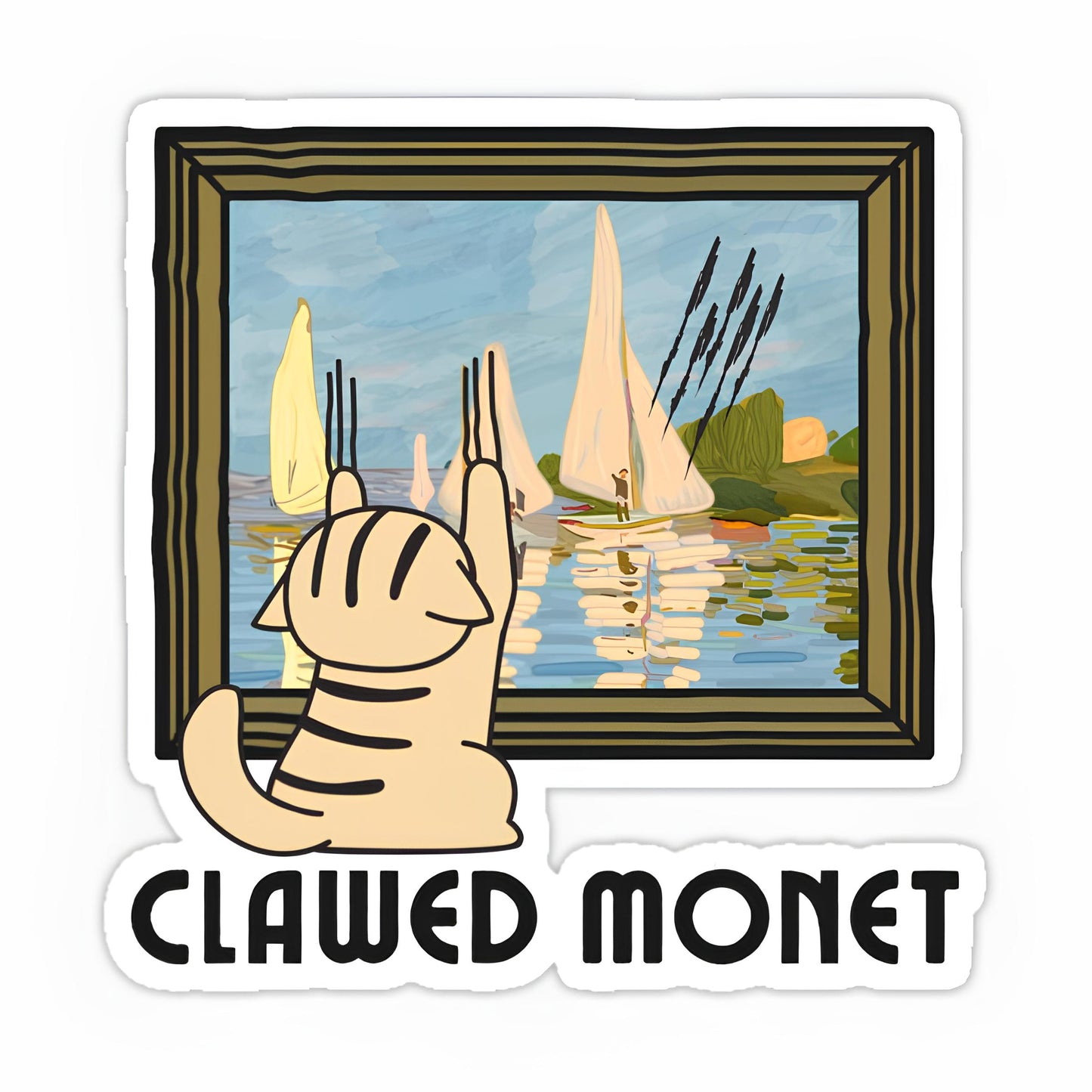 Clawed Monet sticker