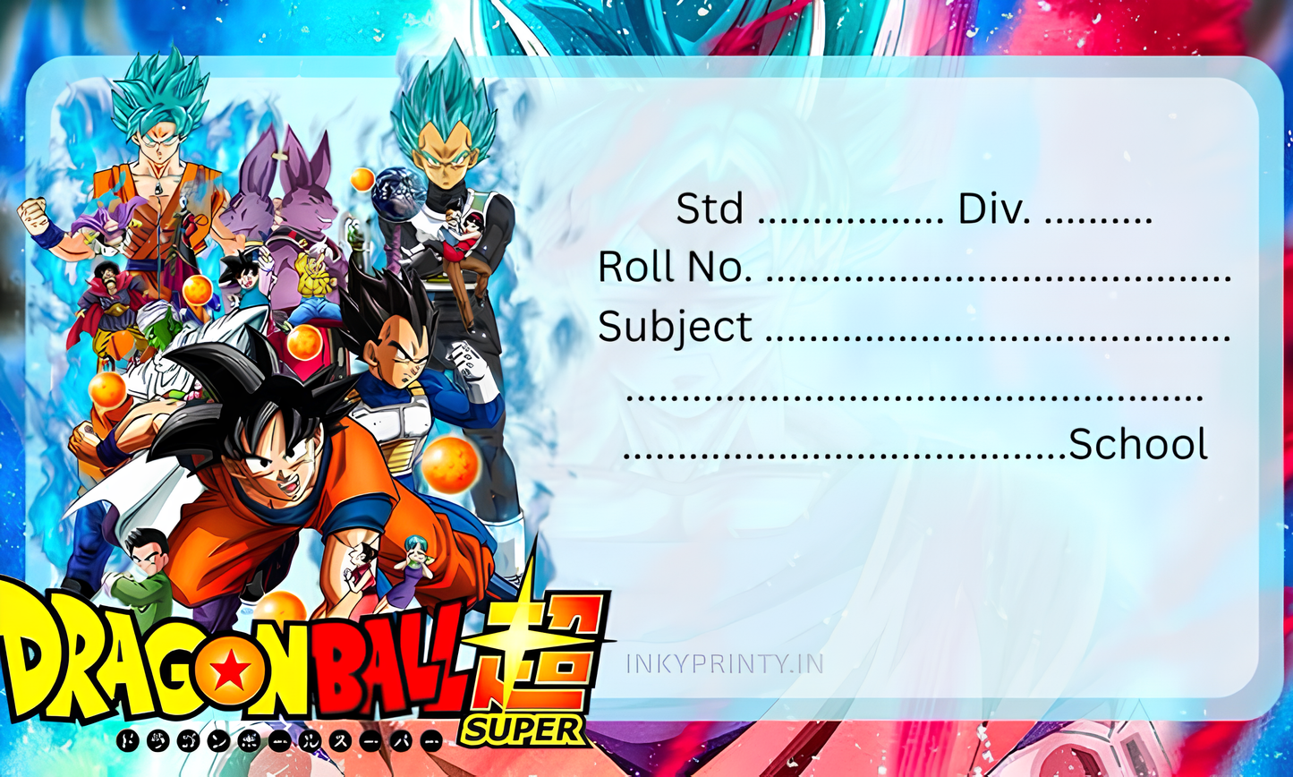 Dragon Ball Z Name slip-13