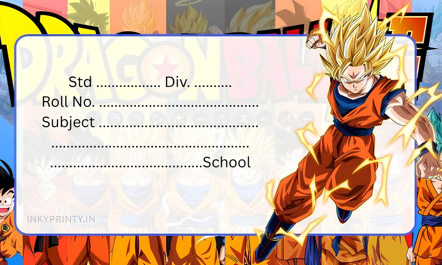 Dragon Ball Z Name slip-14