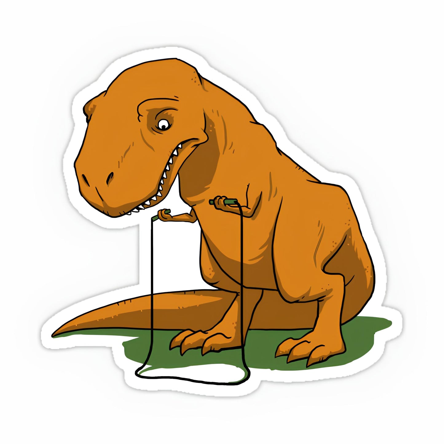 Exercise dinosour sticker