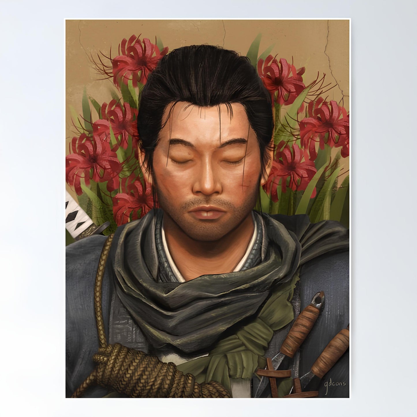 Ghost of tsushima Metal Poster-29