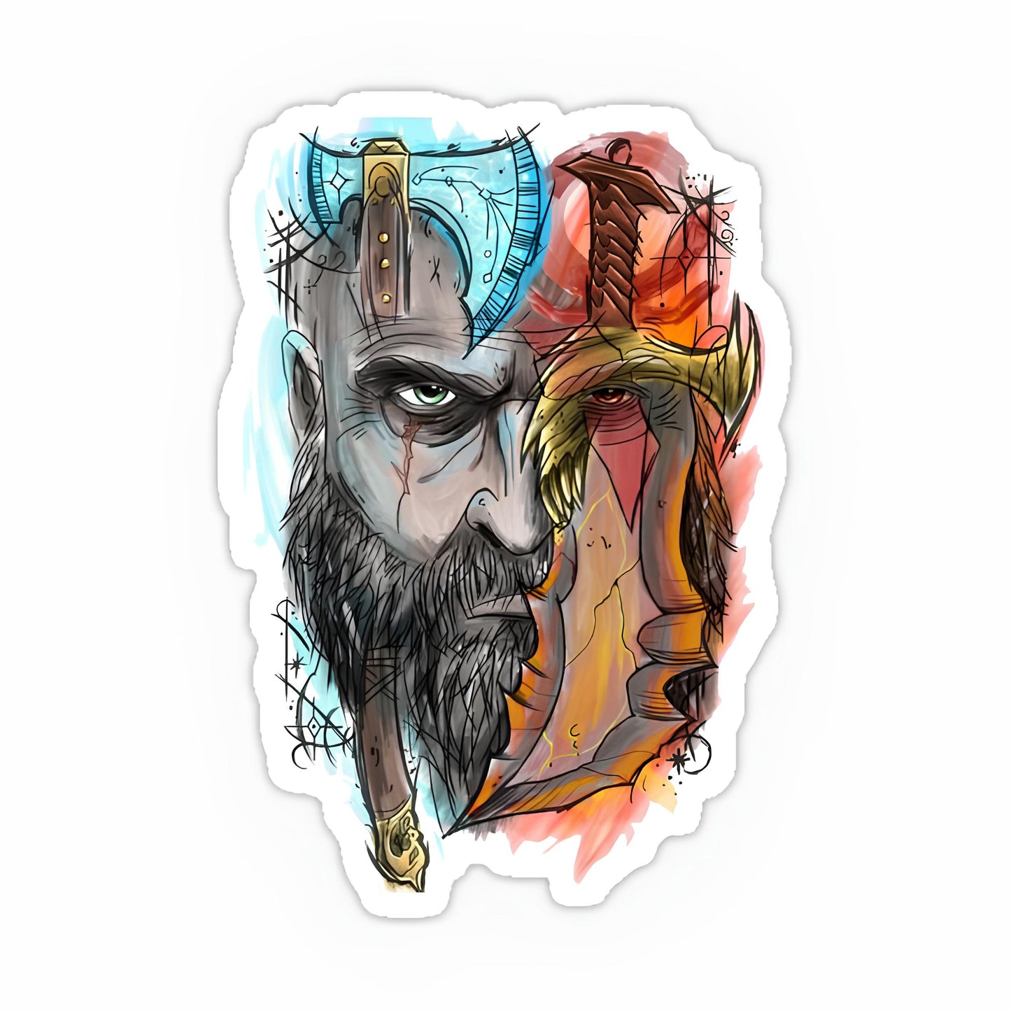God of war sticker-43