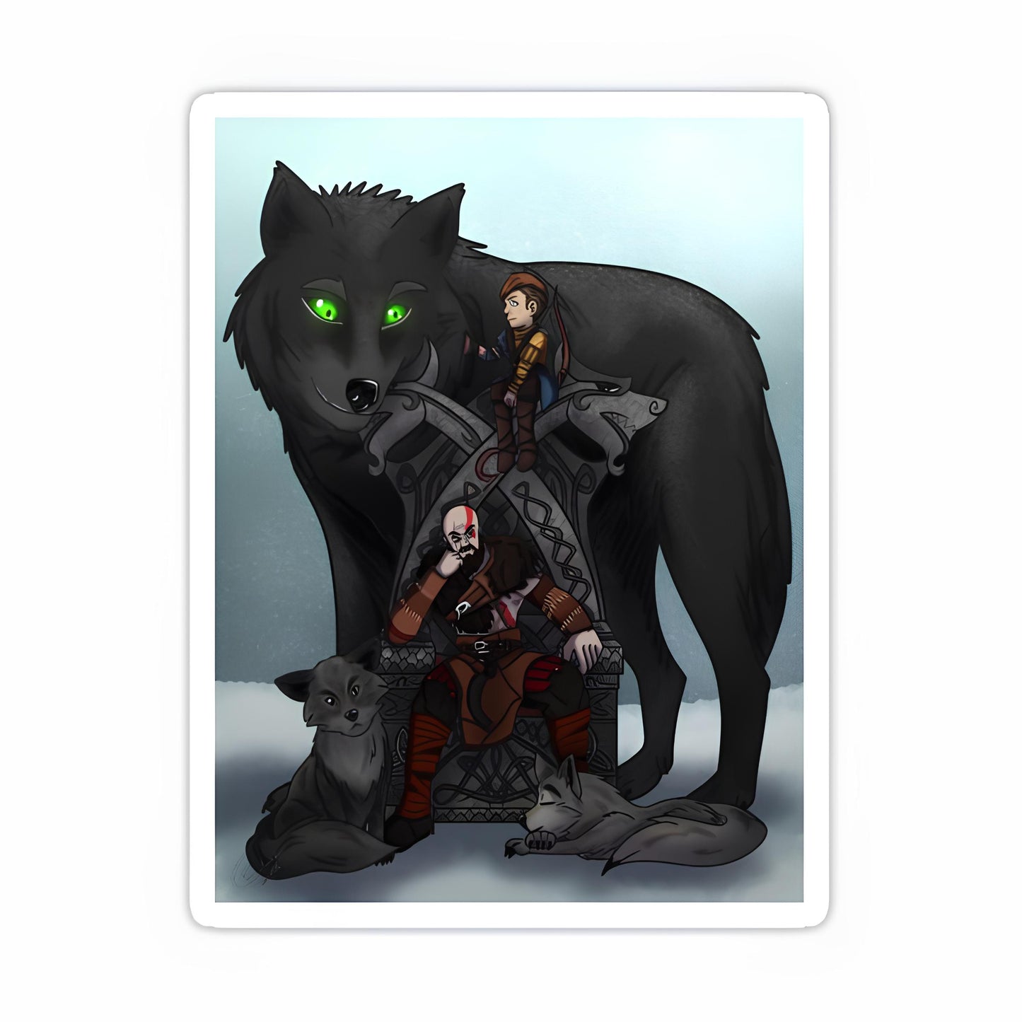 God of war sticker-82
