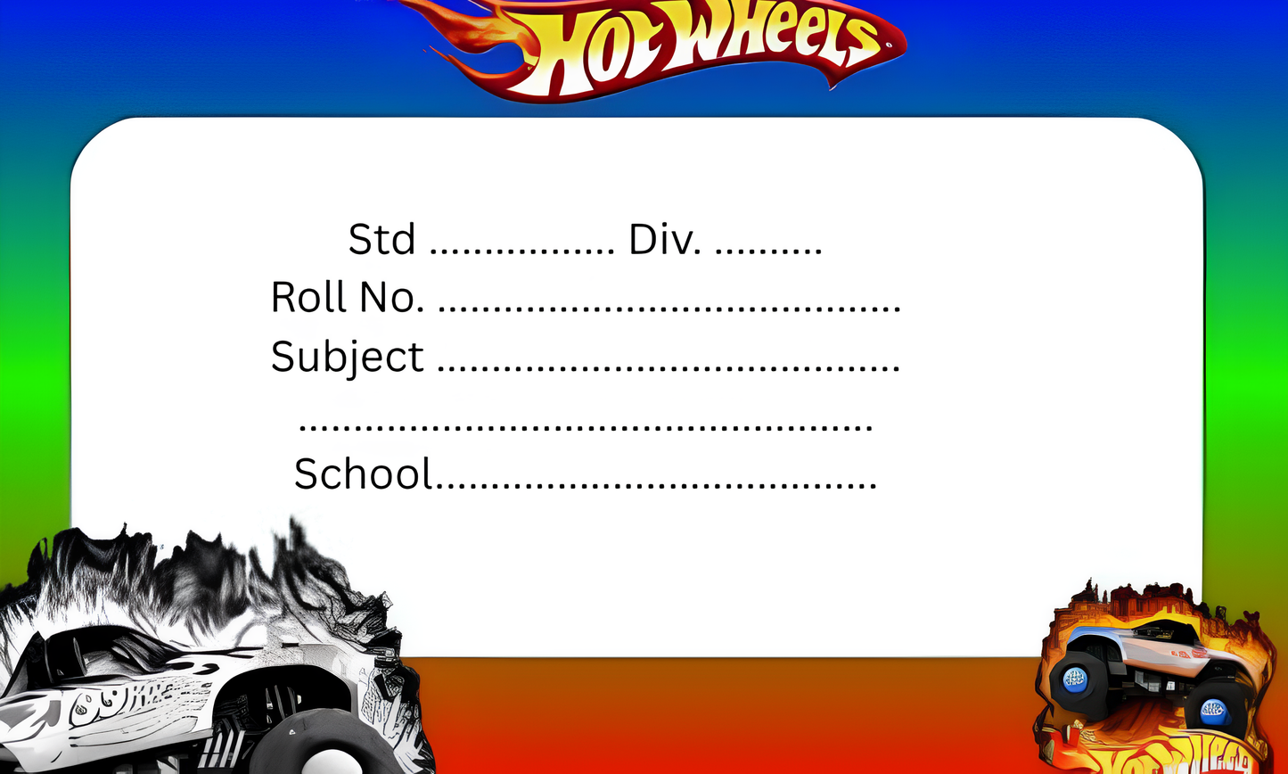 Hotwheels Name slip-37