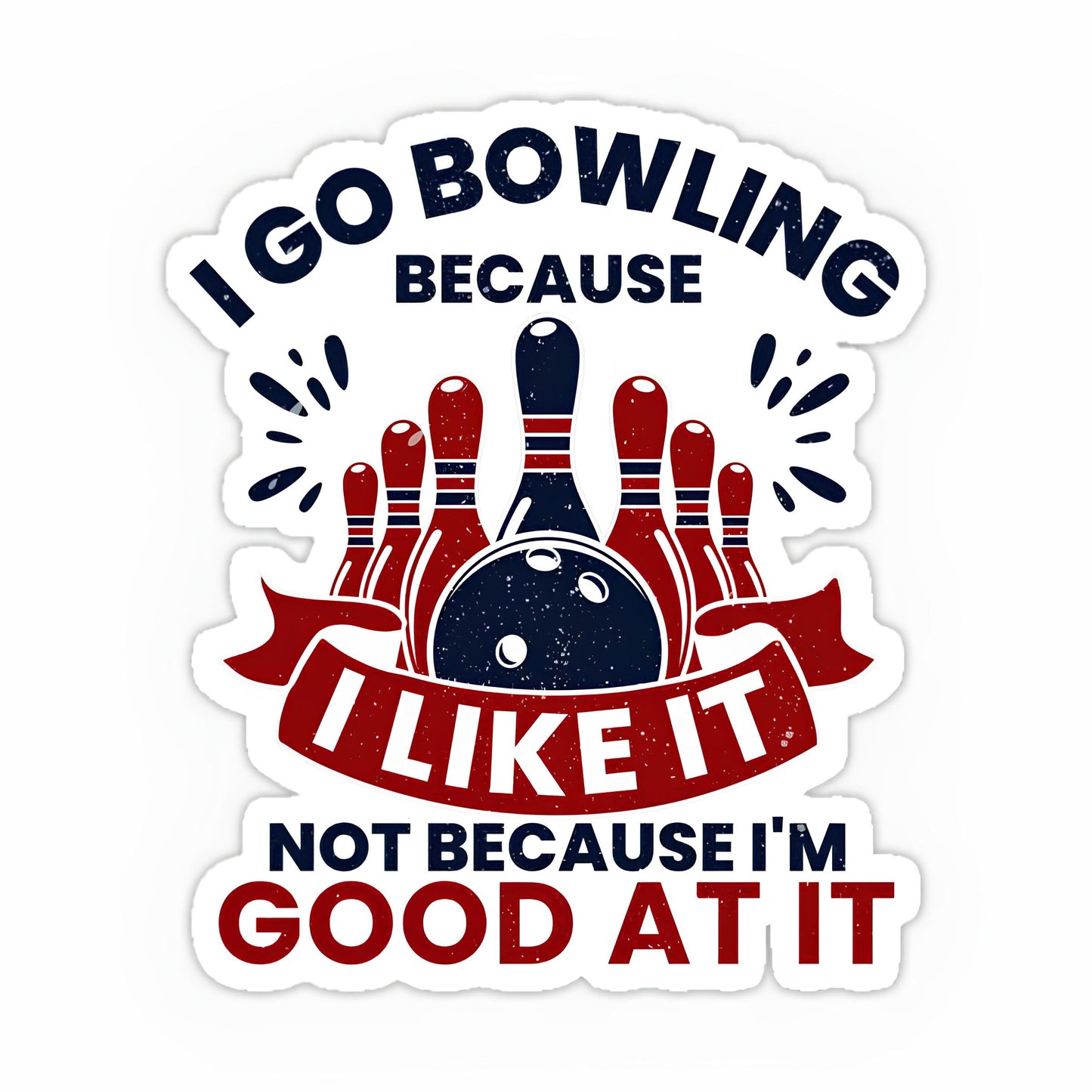 I Go Bowling sticker