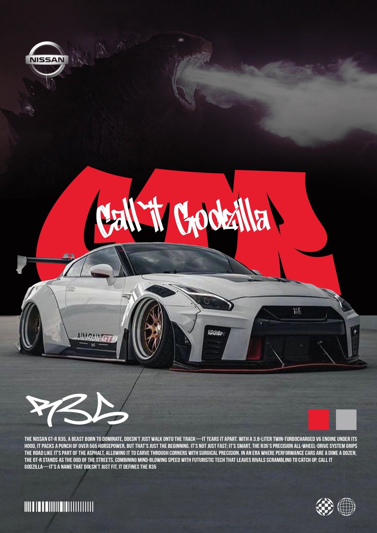NISSAN GT-R R35 POSTER
