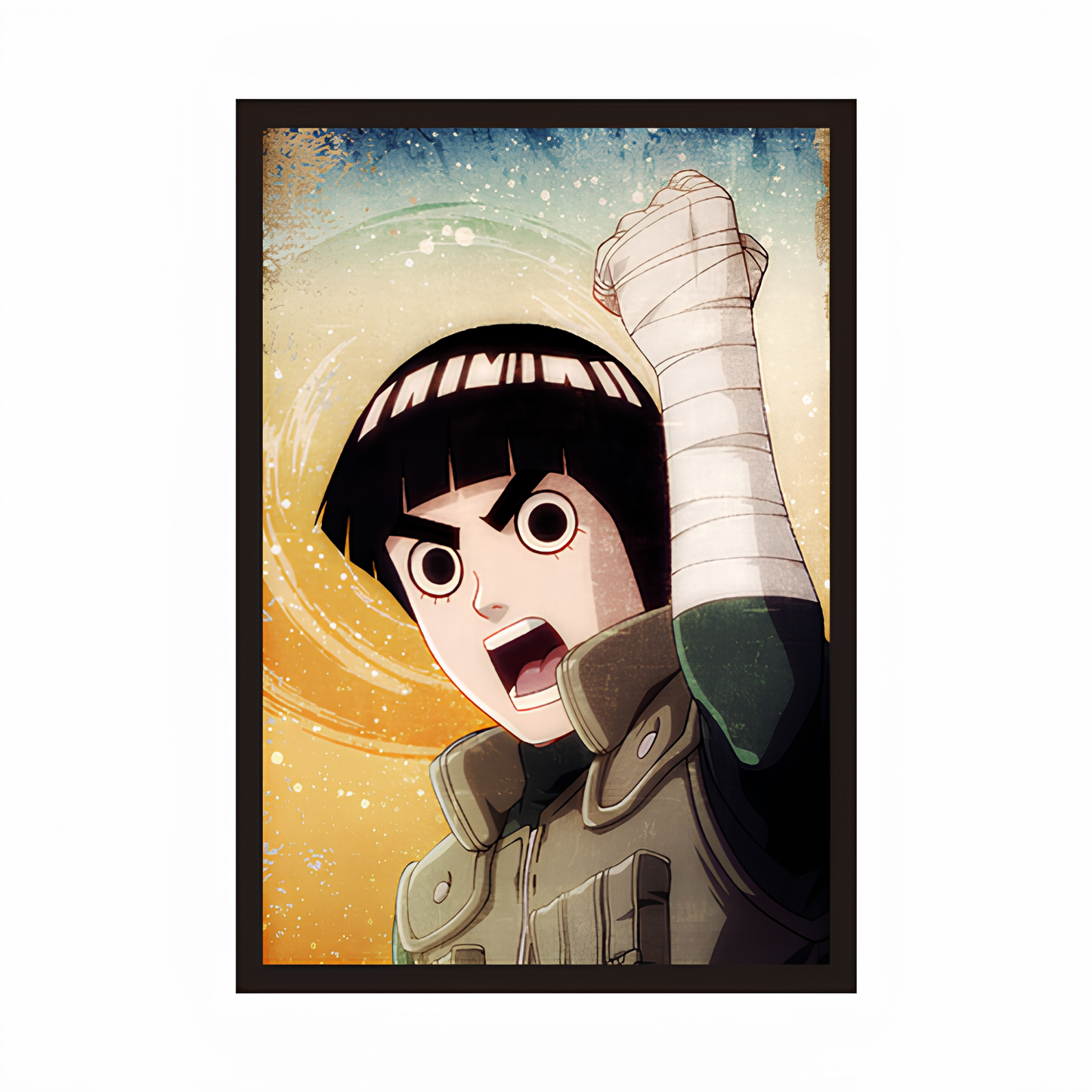 Rock Lee Taijutsu Custom Poster Framed