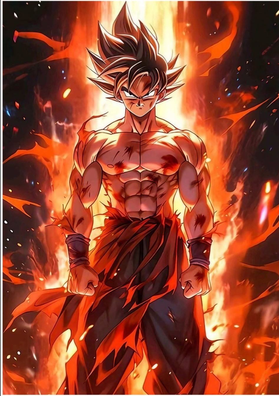 DRAGON BALL Z GOKU FIRE POSTER