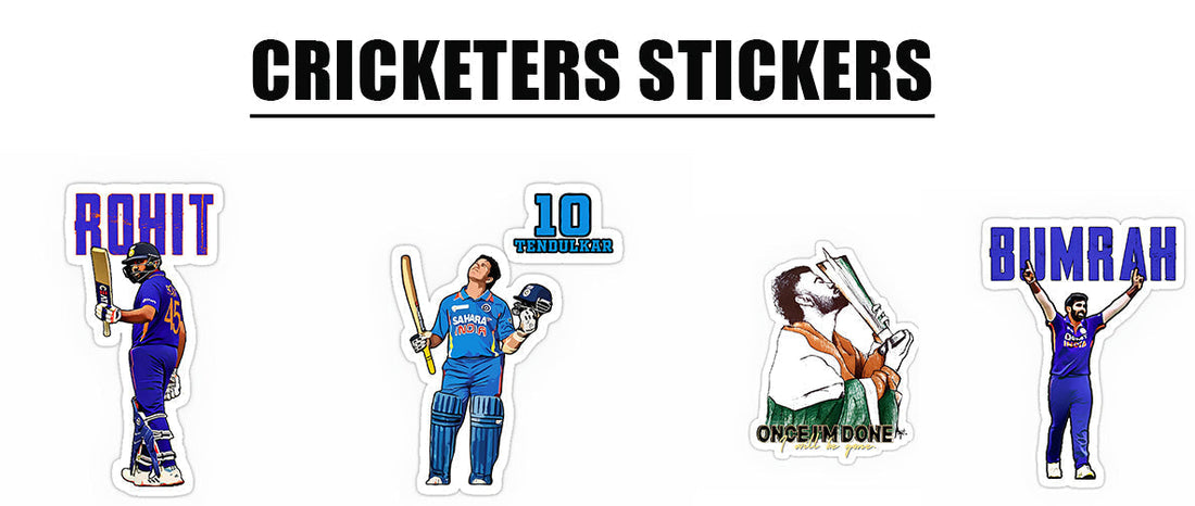 Buy Premium Cricketers Stickers Online at Inkyprinty