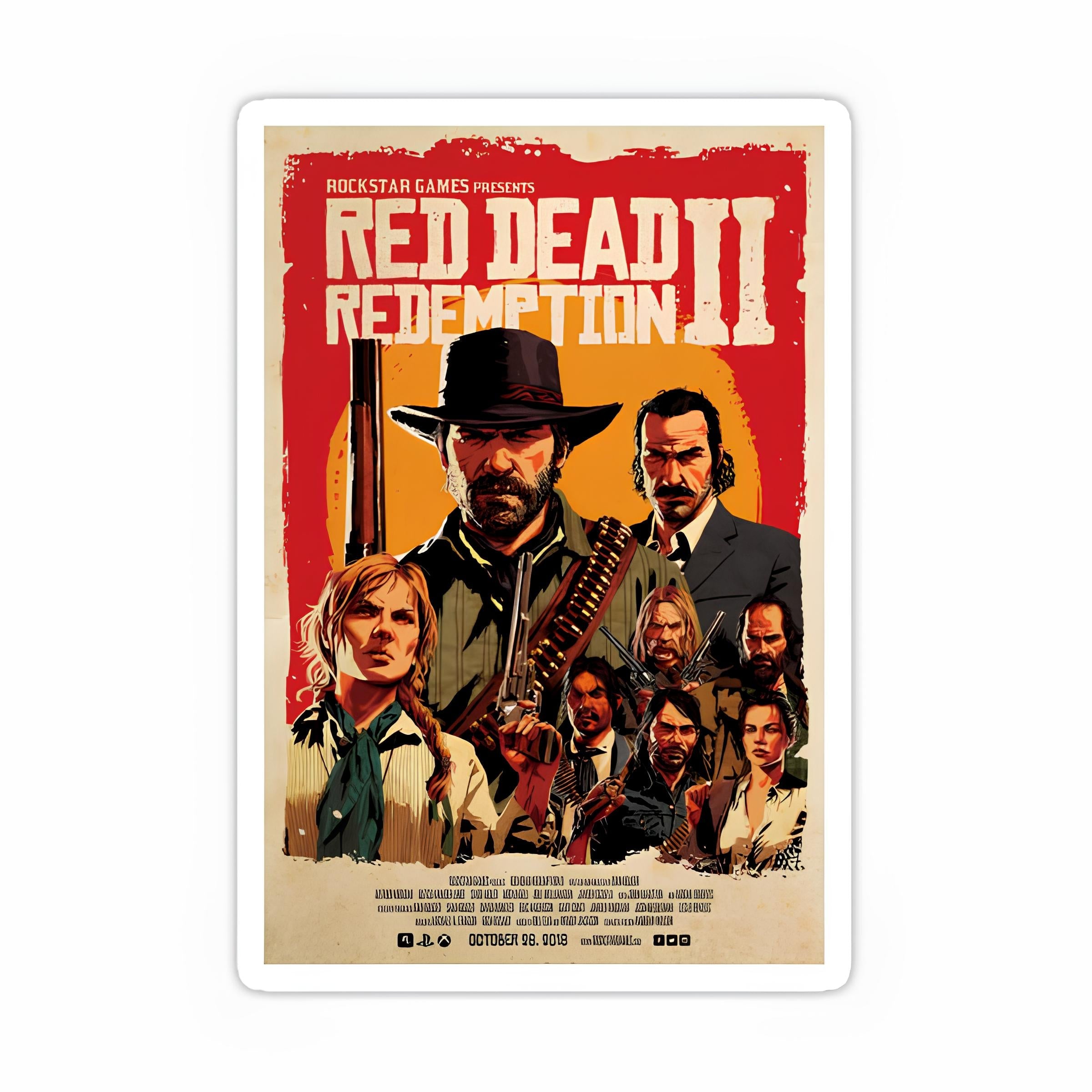 Red Dead Redemption Stickers β Inkyprinty.in