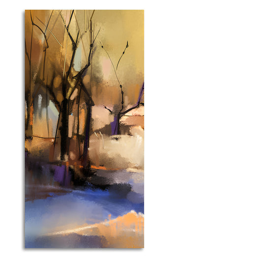 Abstract Winter Forest landscape Wall Painting