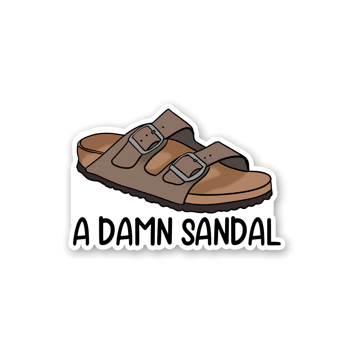 A damn sandal sticker