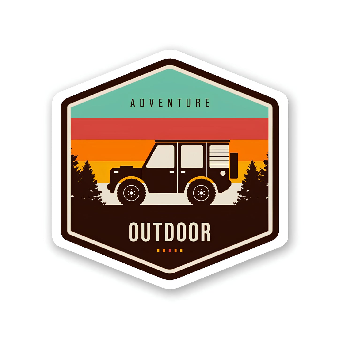 Adventure outdoor sticker