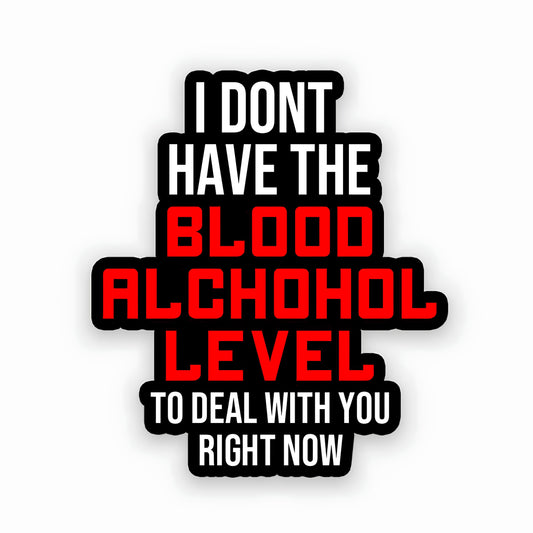 Alchohol level sticker