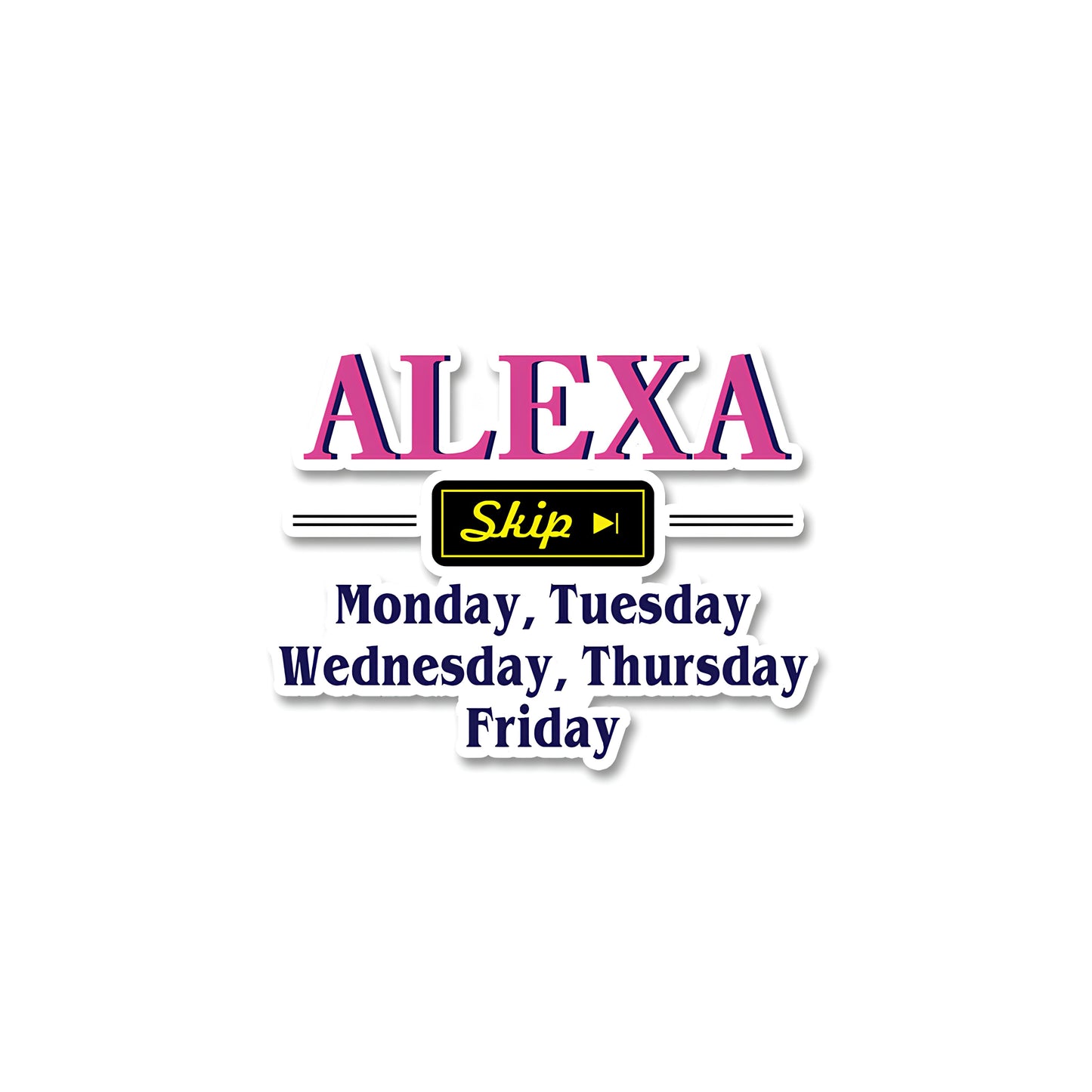 Alexa skip sticker