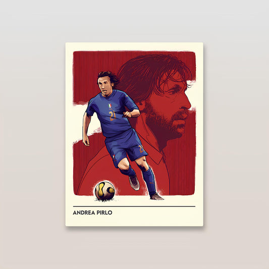 Andrea Pirlo Minimal Metal Poster