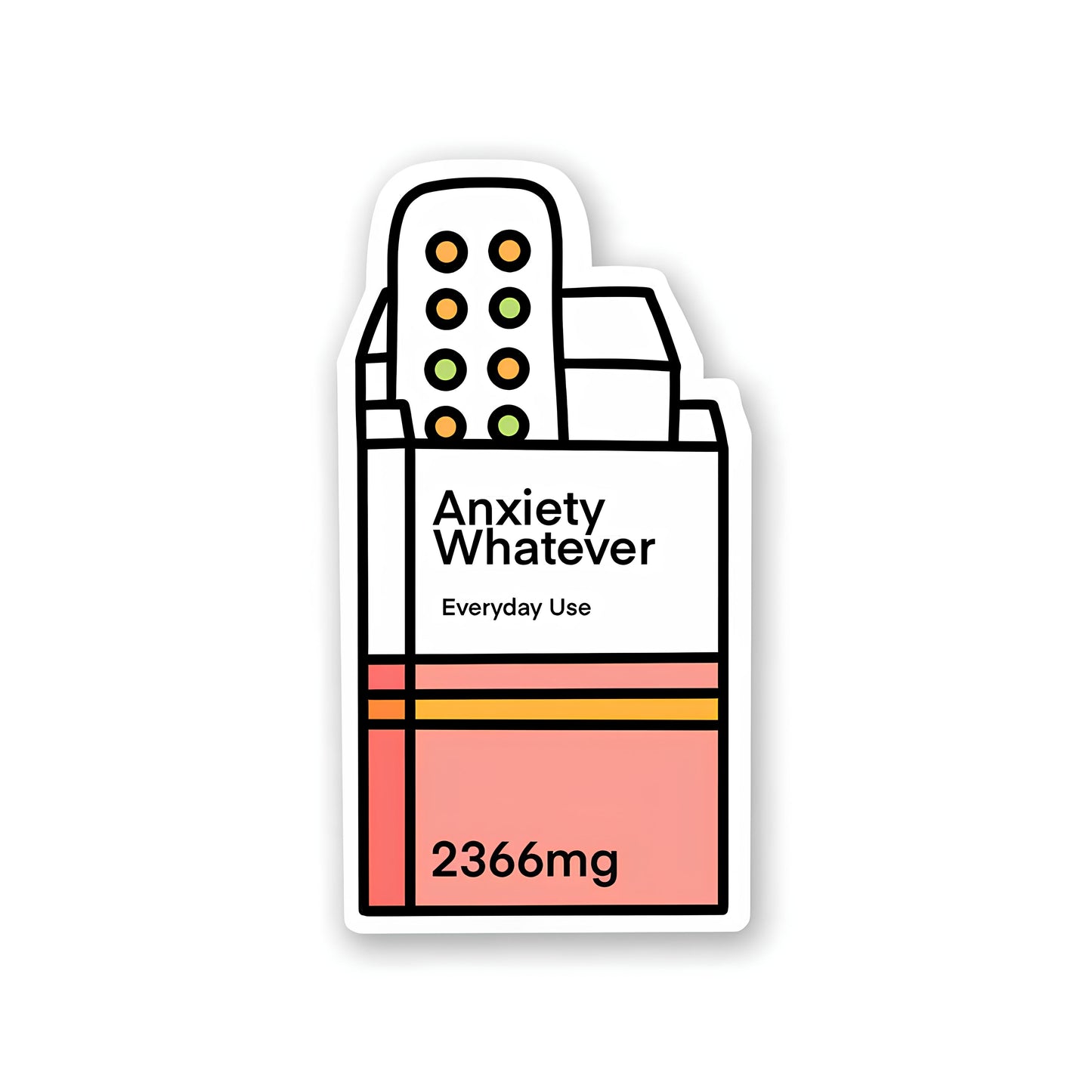 Anxiety whatever sticker