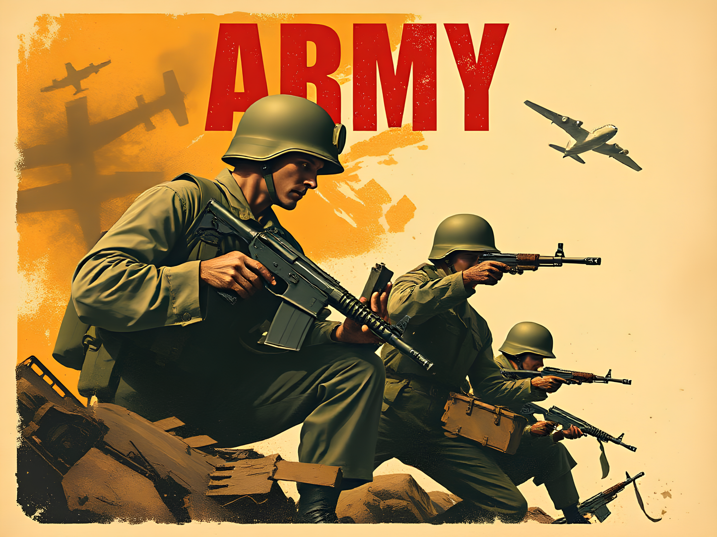 Army fighting Poster