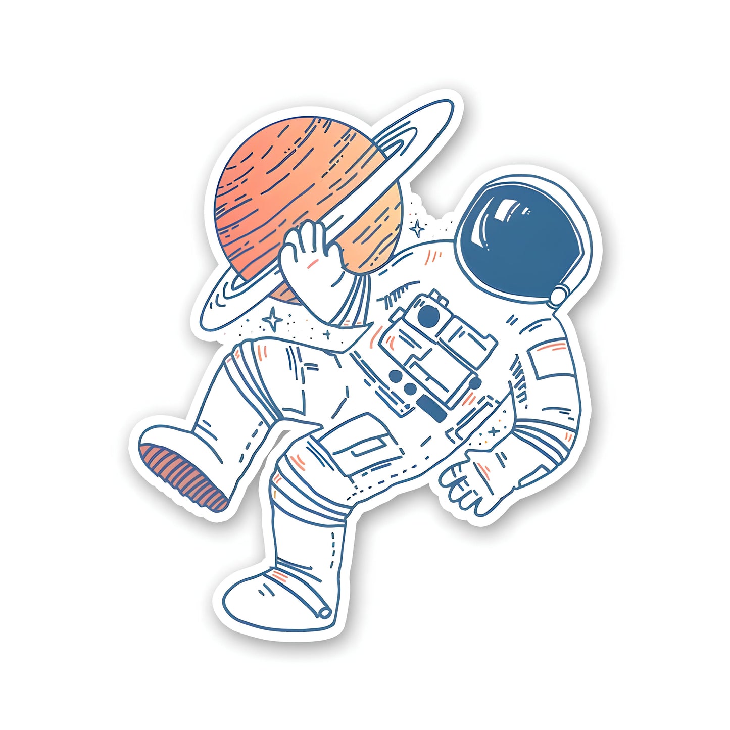 Astronouat satrun sticker