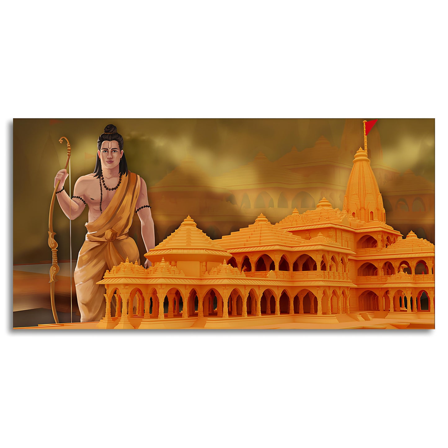 Ayodhya Shree Ram Mandir Premium Canvas Wall Painting