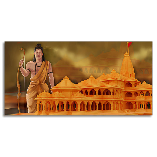 Ayodhya Shree Ram Mandir Premium Canvas Wall Painting