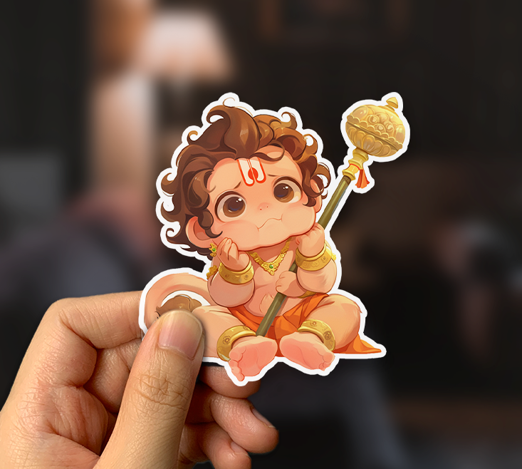 Baby Hanuman Sticker-2