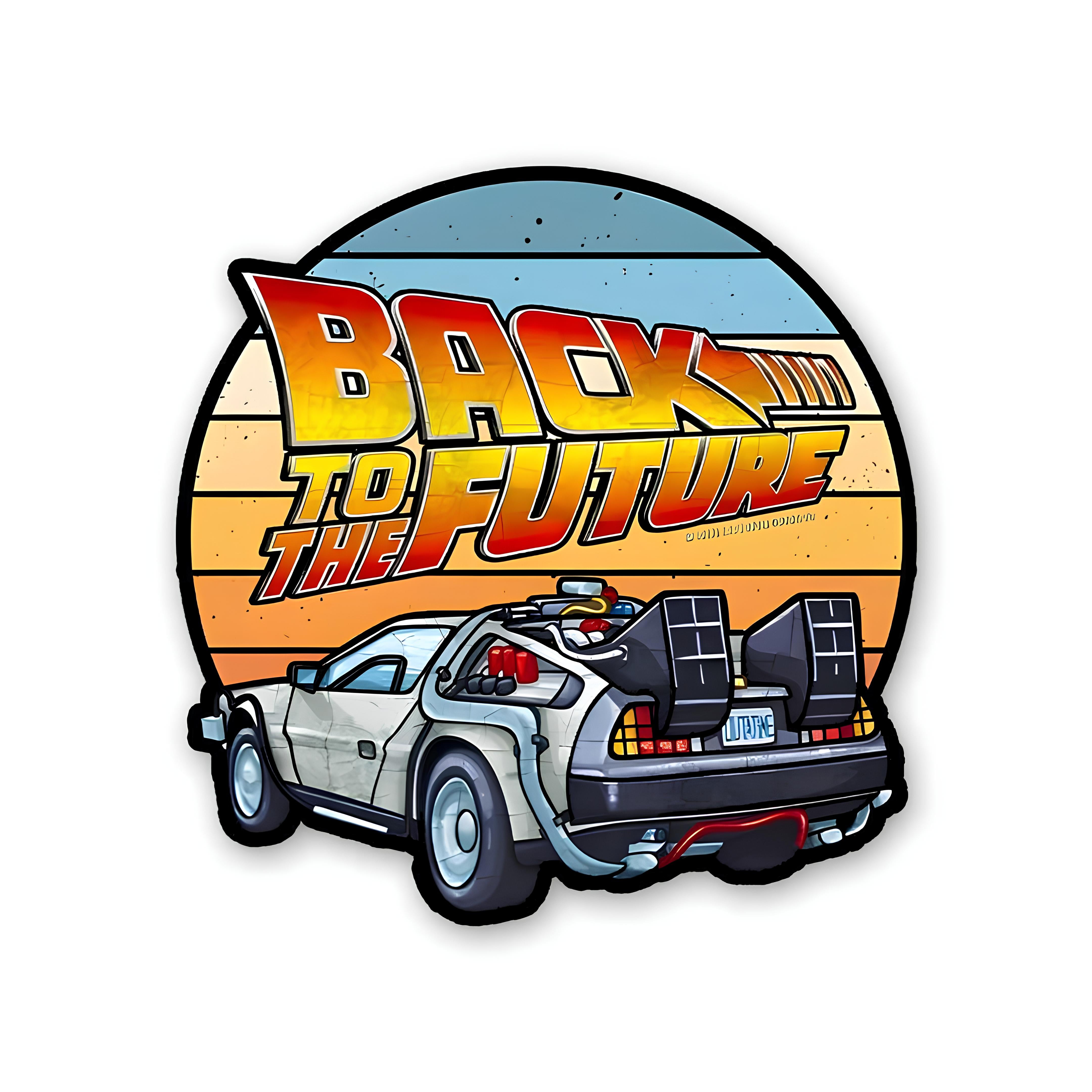 Back to the Future Sticker – Inkyprinty.in
