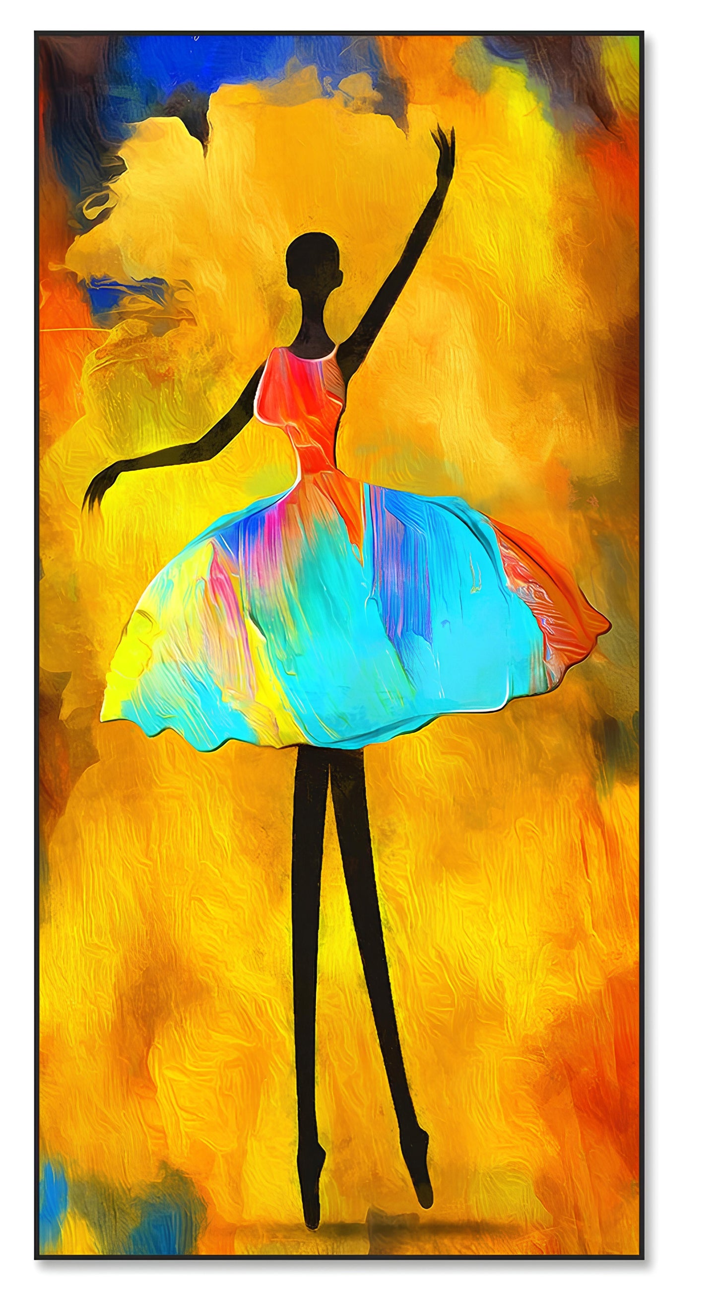 Ballerina Floating Canvas Wall Painting