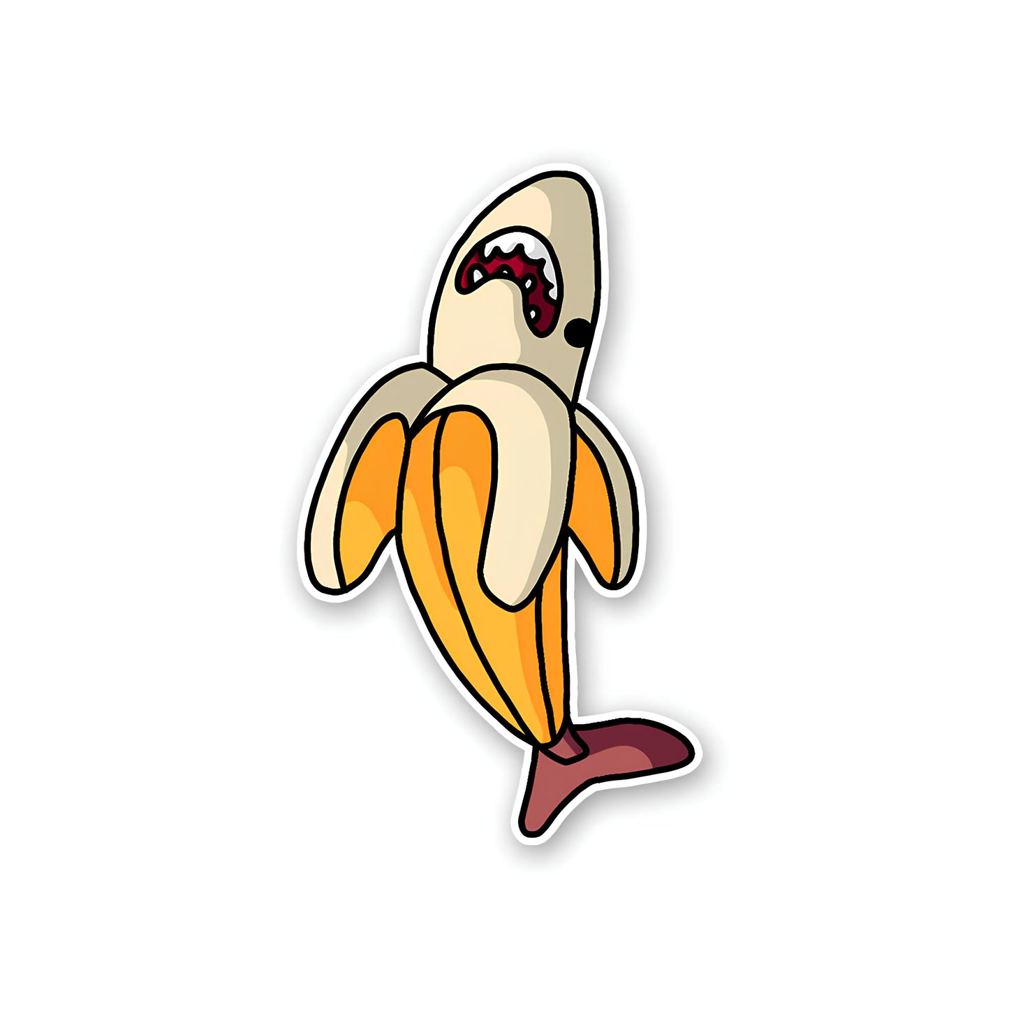 Banana shark sticker