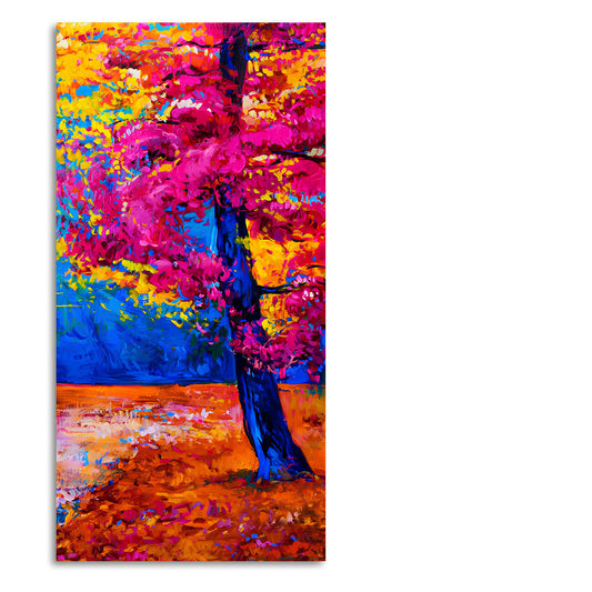 Beautiful Autumn Season Colorful Trees Wall Painting