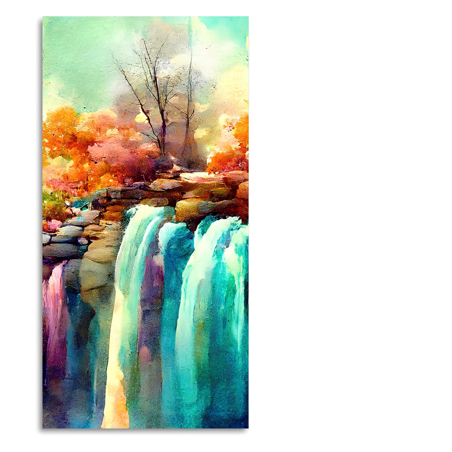 Beautiful Landscape Waterfall Scenery Canvas Wall Painting