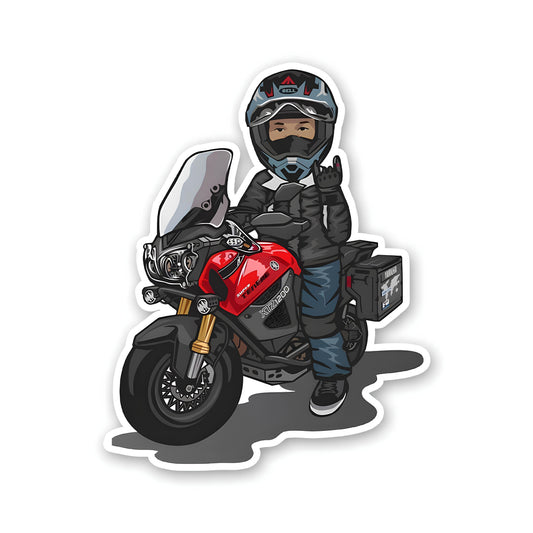 Biker boy sticker