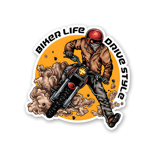 Biker life drive style sticker