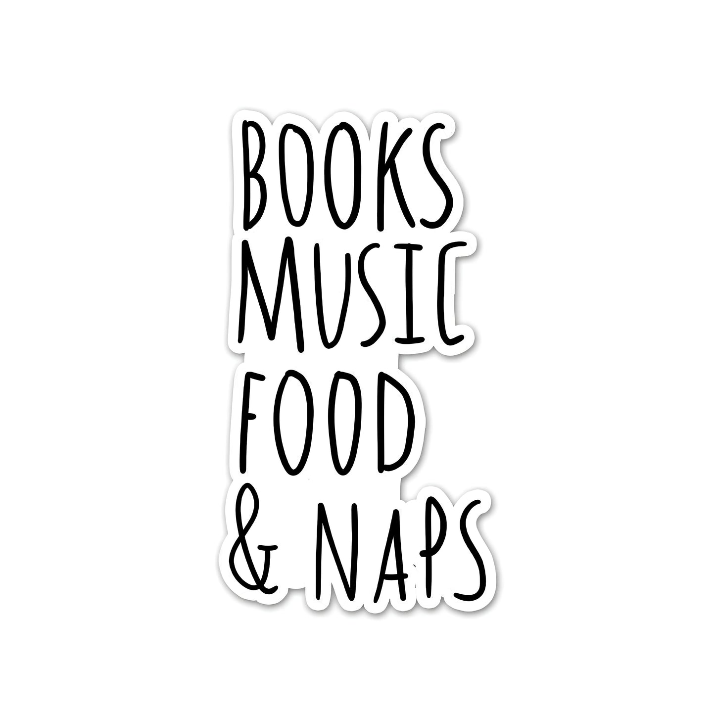 Books music food sticker