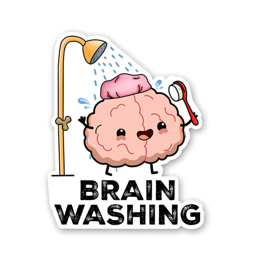 Brain washing sticker