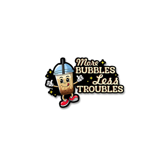 Bubbles troubles Sticker