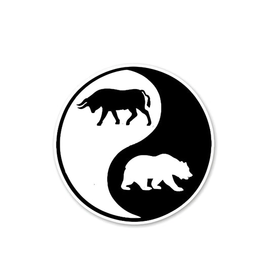 Bull and bear sticker