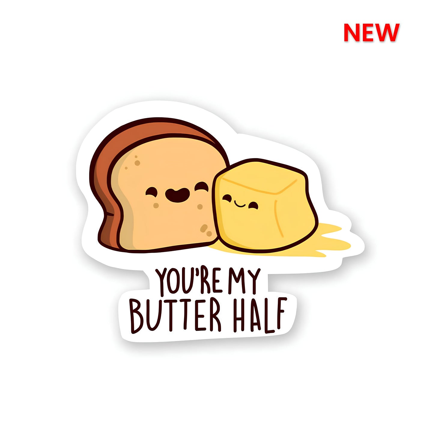 Butter half sticker