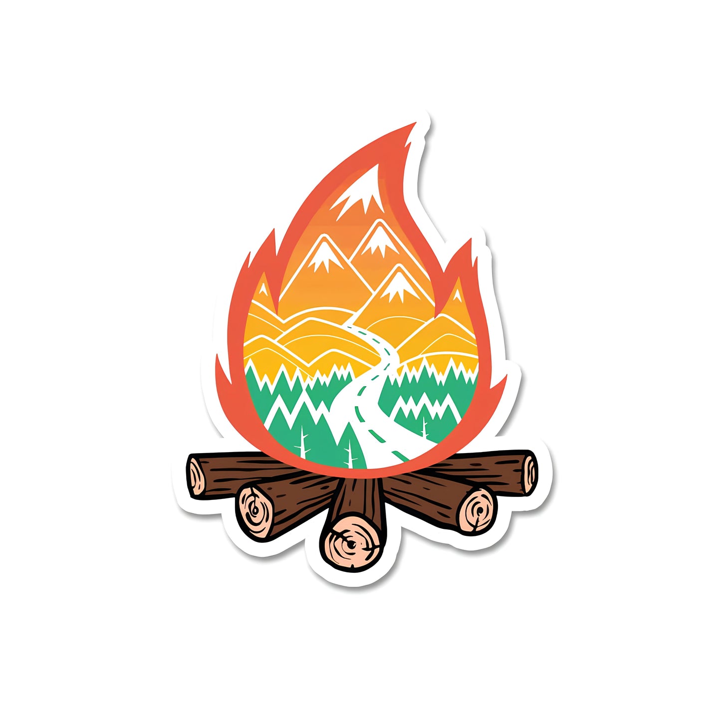 Campfire sticker