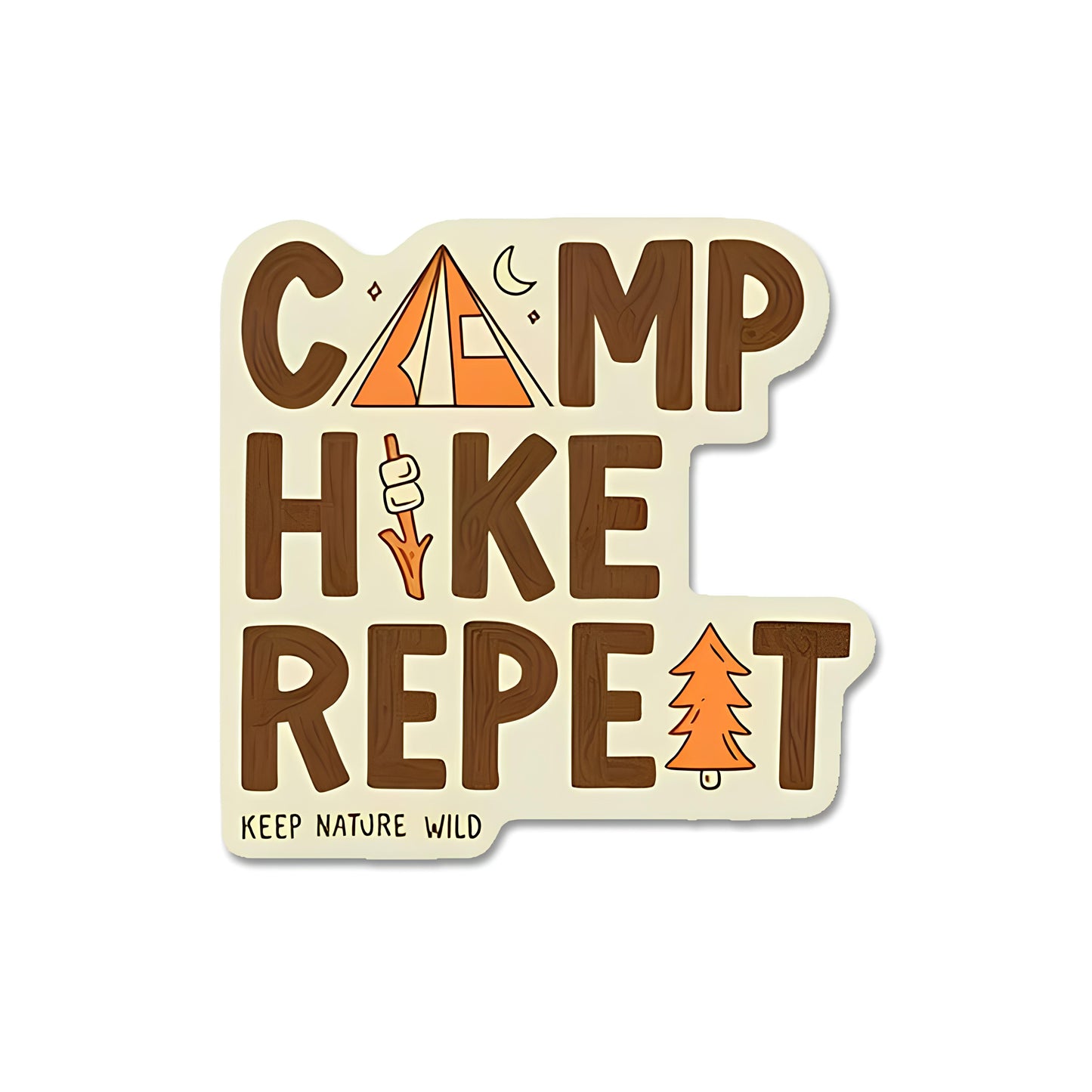 Camp hike repeat sticker