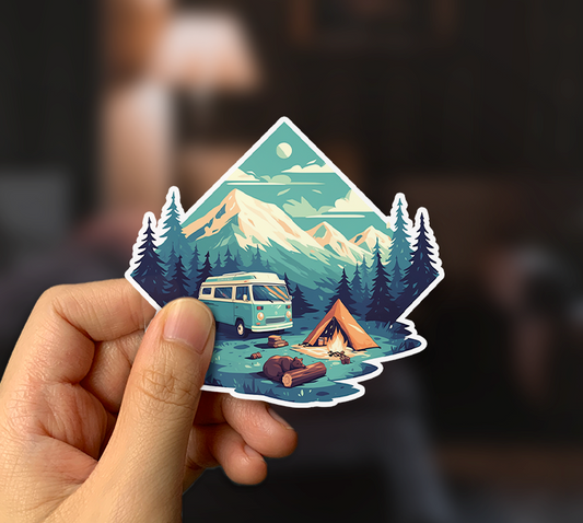 Camping InTheWoods Sticker