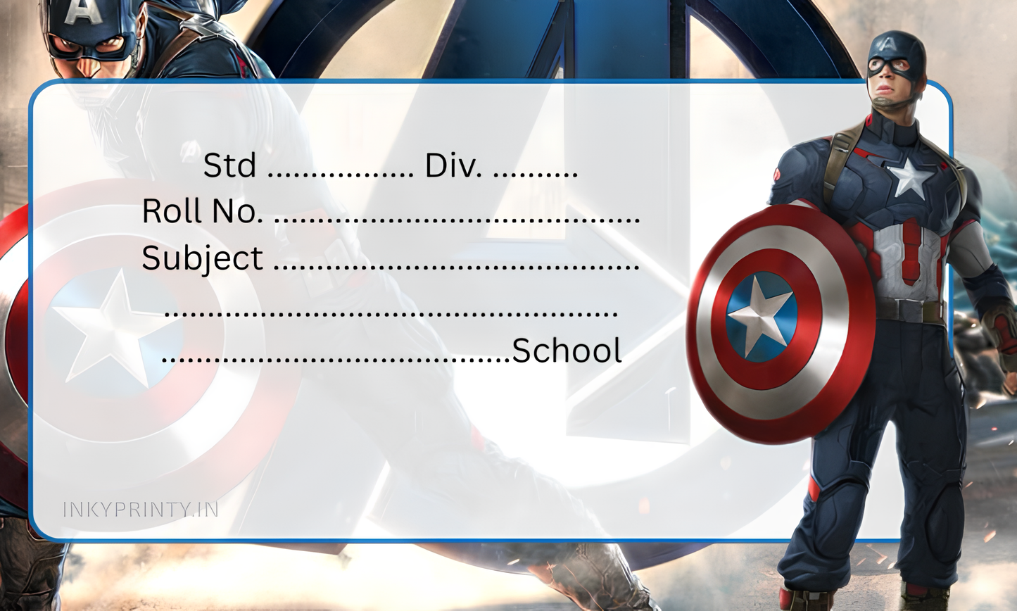 Captain America Name slip-5
