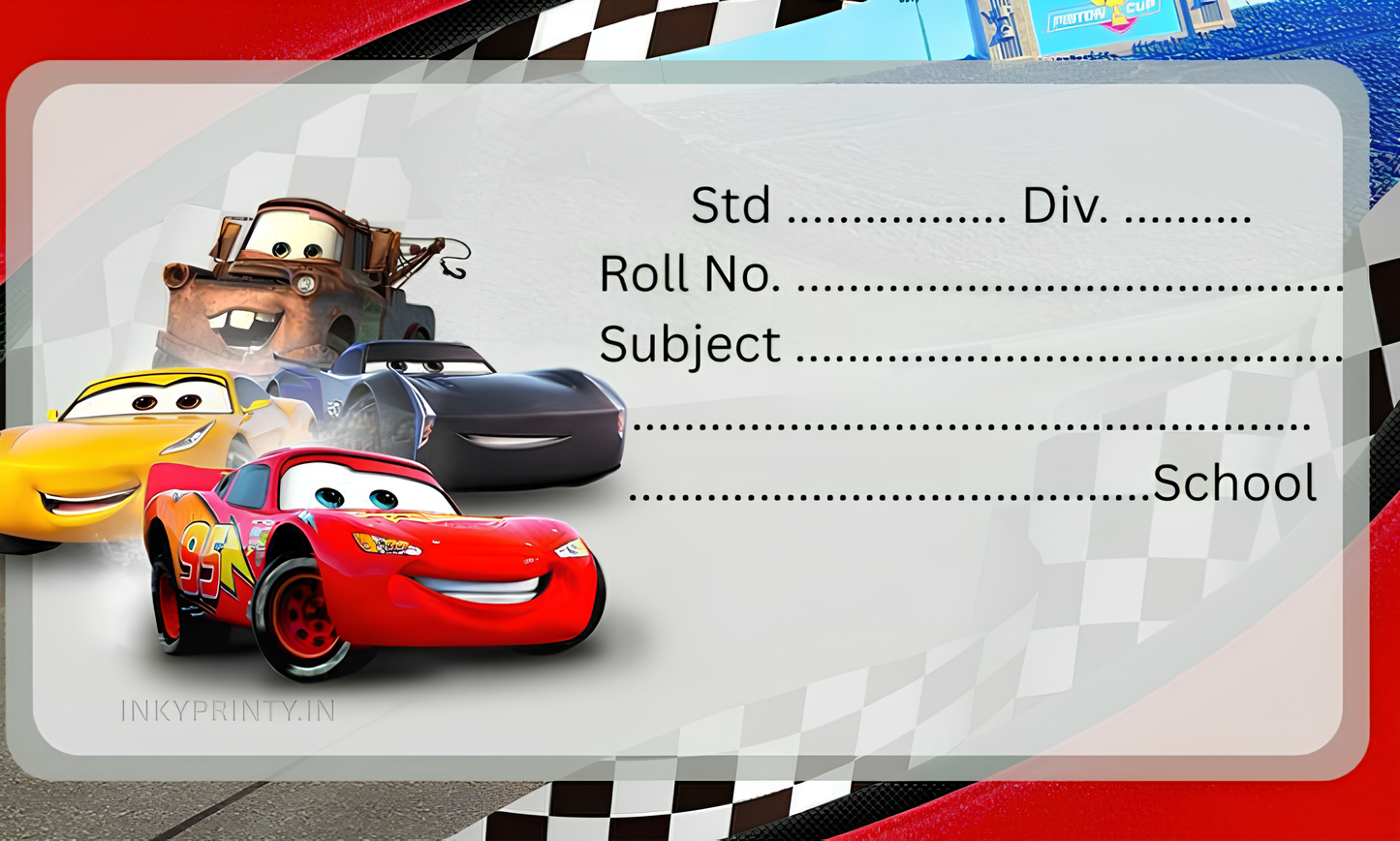 Cars Name slip-26