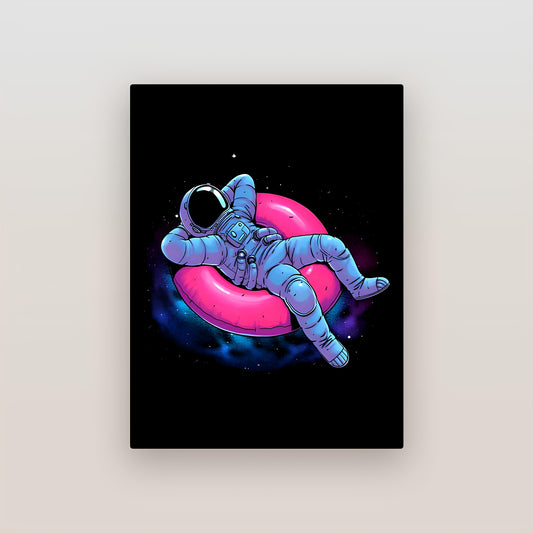 Chill Astronaut Metal Poster