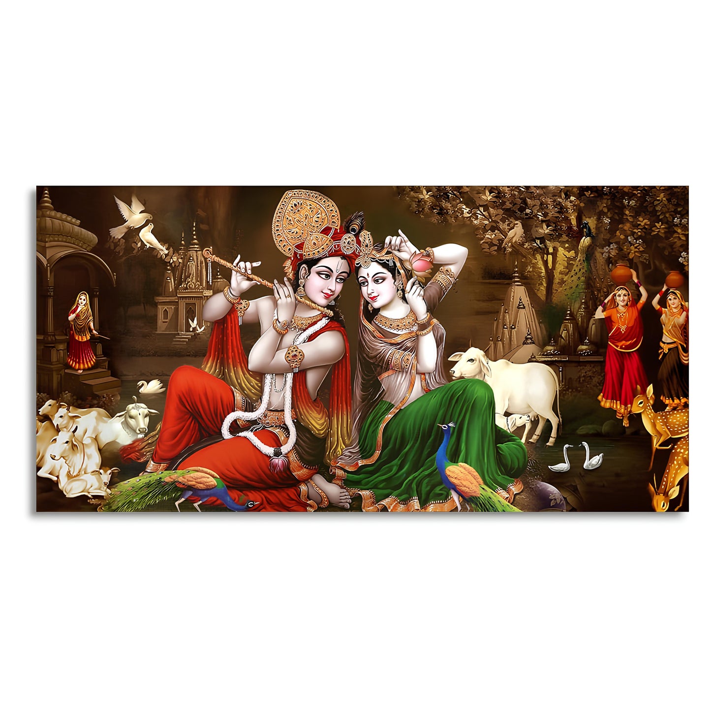 Classic Lord Radha Krishna Premium Wall Painting