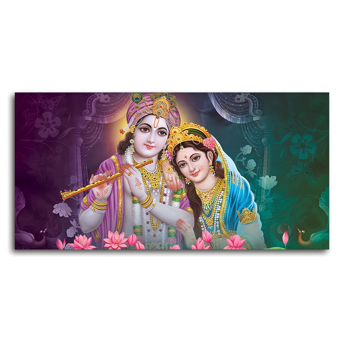 Colorful Wall Painting of Lord Radha Krishna